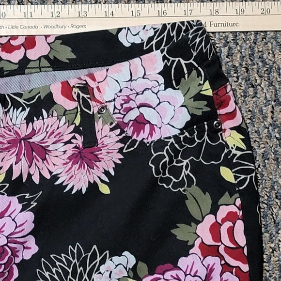 Terra & Sky Floral Peony Women's Plus Size Full Length Super Soft Jeggings 1X - Picture 9 of 15